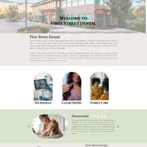 Dental Office Customizable Showit Webpage Template