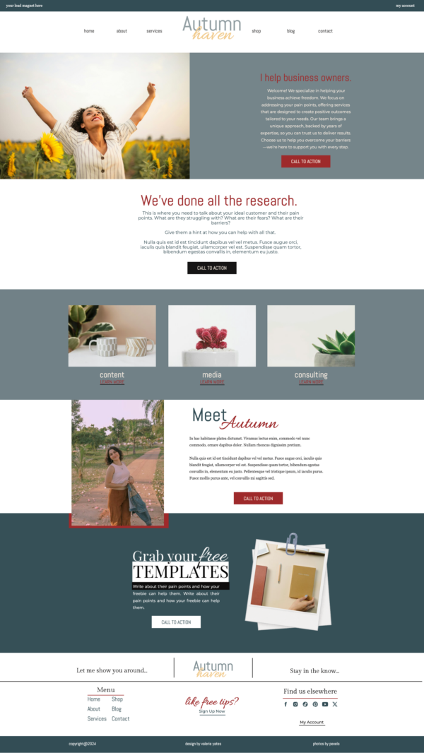 Autumn Haven website template